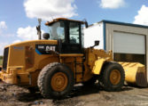 A Cat Bulldozer in Yellow Color Body Side