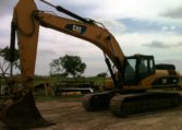 A Yellow Color Claw Arm of a Cat Excavator in Dark