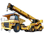 A Crane Truck in Yellow Color Icon
