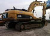 A Yellow Color Cat Excavator Back Side View