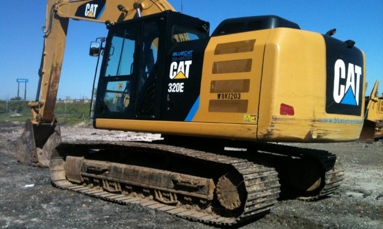 Engine Box View of a Cat Excavator