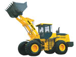 A Wheel Loader Icon on White background
