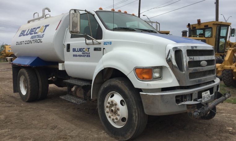 A White Color Blue Cat Water Truck
