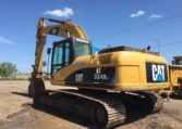 A Cat Excavator in Yellow Color Back View