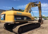 The Back View of a Cat Branding Excavator