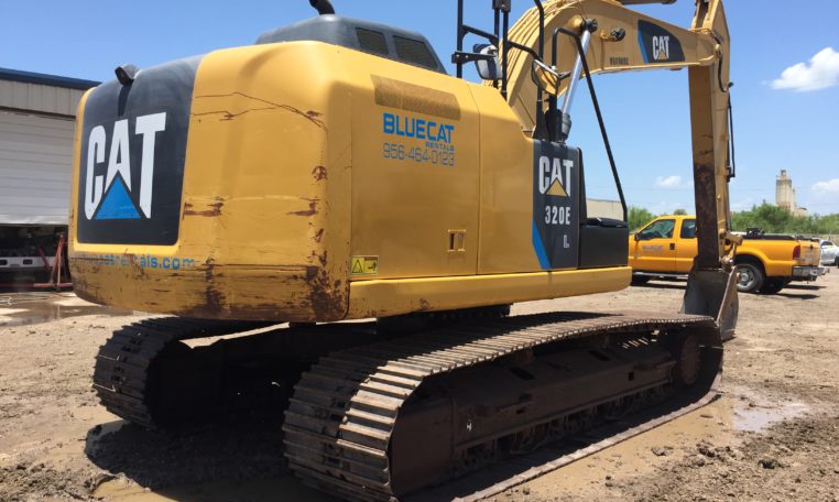 A Blue Cat Excavator Back Body in Yellow Color