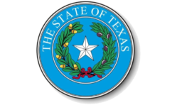 The State of Texas Logo on a white background